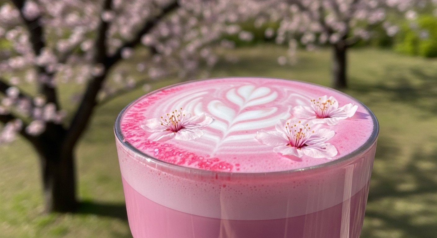 桜ラテ